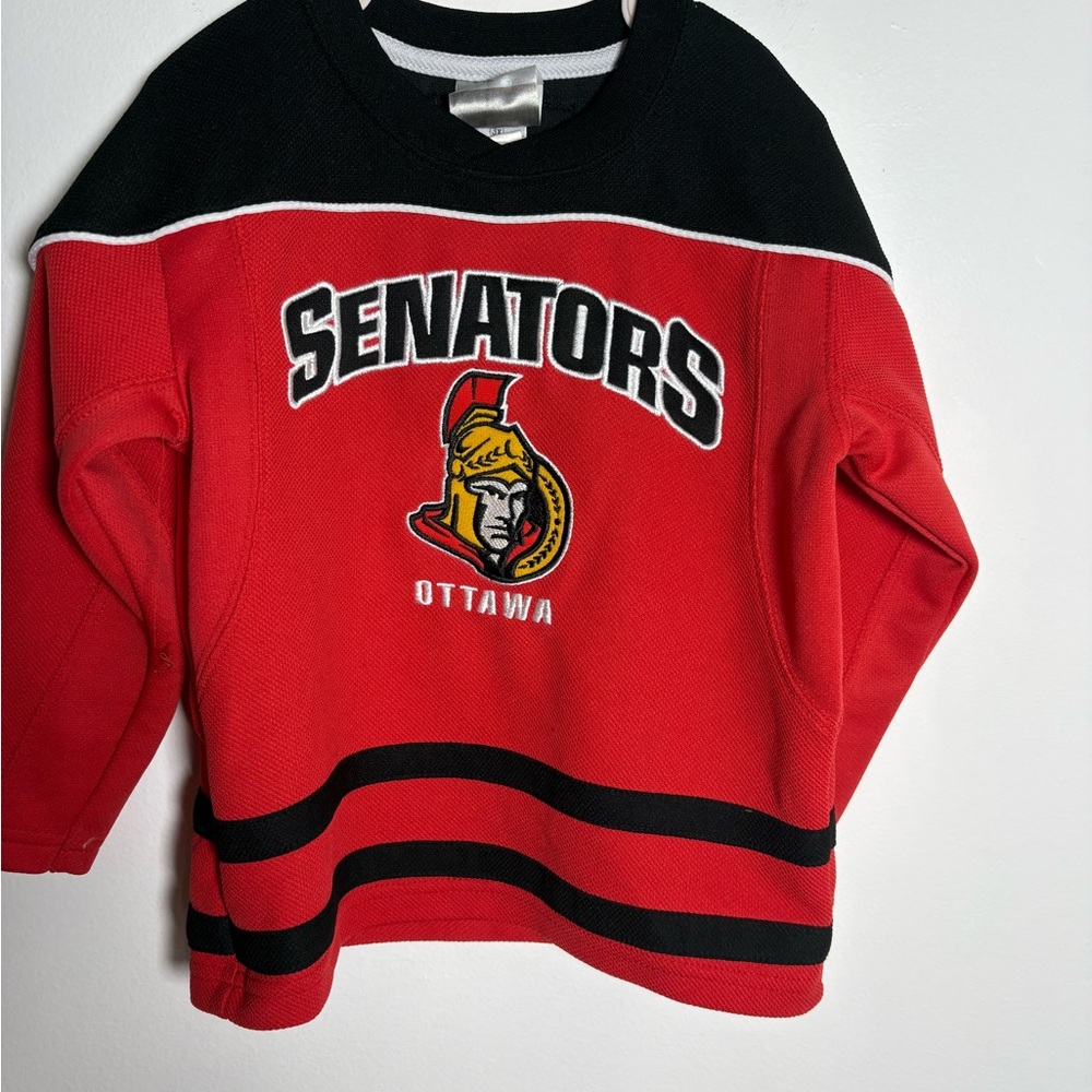NHL Ottawa Senators Red Jersey with Black and White Details